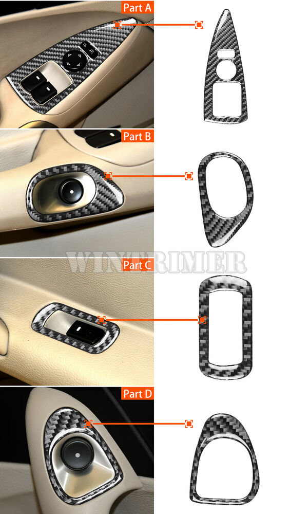 For Chevrolet Corvette C6 Carbon Fiber Interior Full Set Cover Trim