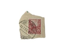 Berlin Stalinallee Briefmarke DDR Doppelt gestempelt 1957 Saalfeld Saale
