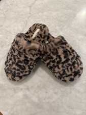 NWOT Madewell Faux Fur Leopard Slippers