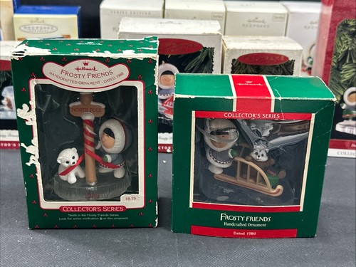 Lote 29 Adornos HALLMARK KEEPAKE Frosty Friends 1984-2015 en Cajas Originales - Imagen 19 de 24