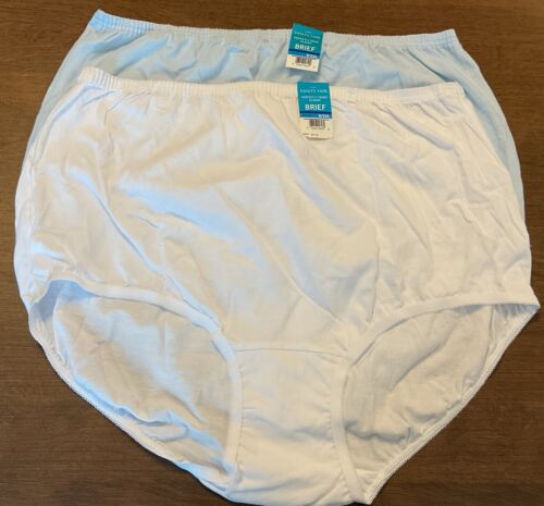 Set 2 Vanity Fair Perfectly Yours Classic Cotton Brief 15320 Size 9 ~ 2XL NWT