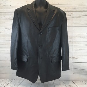 Mens black leather dress coat Mens black leather dress coat