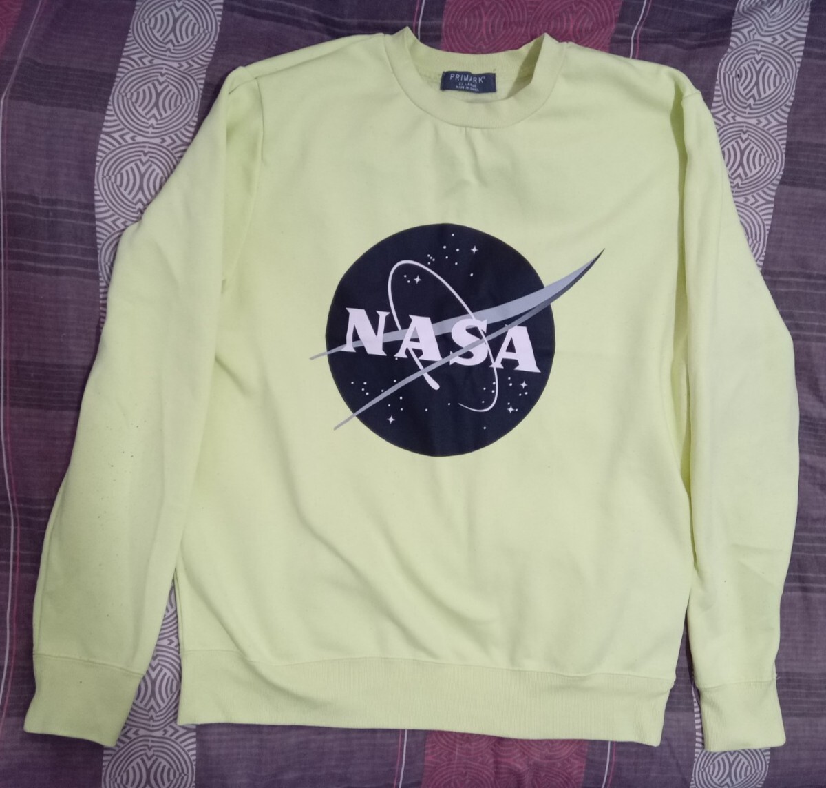 Mens Primark Nasa Lime Green Sweatshirt Size 2XL | eBay