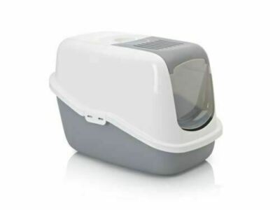 Savic Nestor Katzentoilette Home weiß/grau 56x39x38,5cm - Katzentoilette Ablage