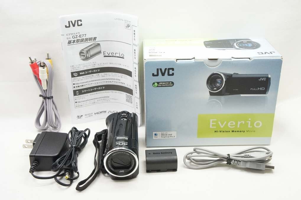 JVC Everio GZ-E77-n ハイビジョンメモリームービー JVC Everio GZ-E77 High Vision Memory Movie Camcorder Black w