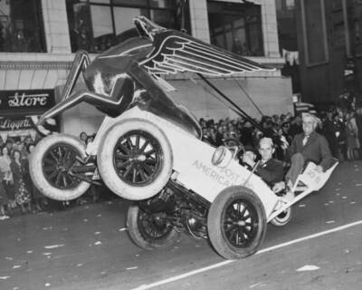 The Palpitating Pegasus a trick car from Lawrenceburg Indiana duri .. Old Photo