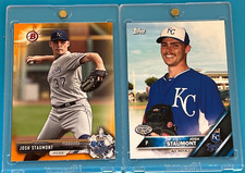 2017 BOWMAN PROSPECTS - ORANGE - JOSH STAUMONT (RC) #'d 16/25 + 2016 Topps Debut