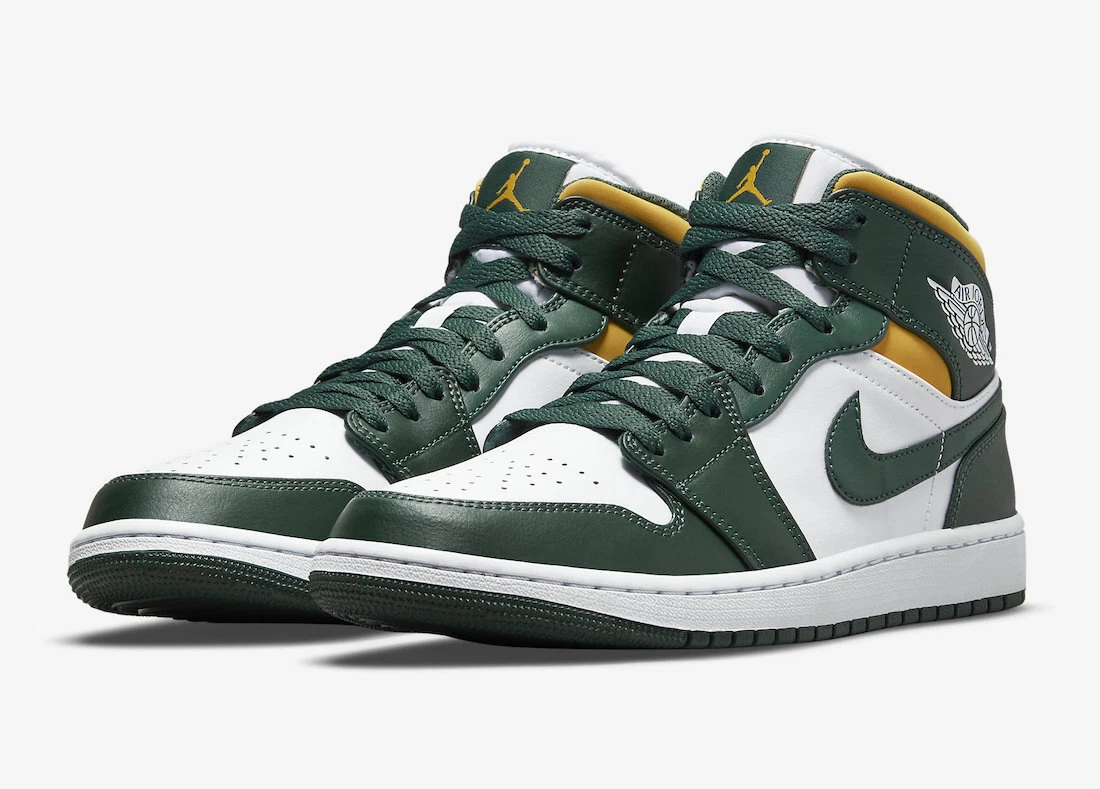 Air jordan 1 green and best sale yellow