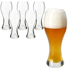 6er Set Weizenbiergläser klar 0,5L Weißbier...