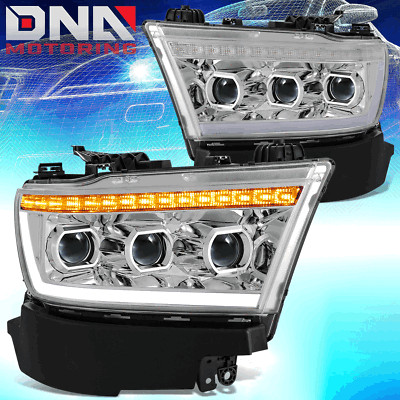 For 2019-2024 Ram 1500 Start-Up LED DRL Sequential Signal Projector Headlights
