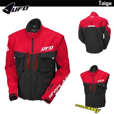 GIACCA OFF ROAD ENDURO QUAD UFO TAIGA JACKET NERO ROSSO