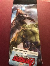 Marvel Avengers Age of Ultron Men's Crew Socks S10-13 NEW One Pair