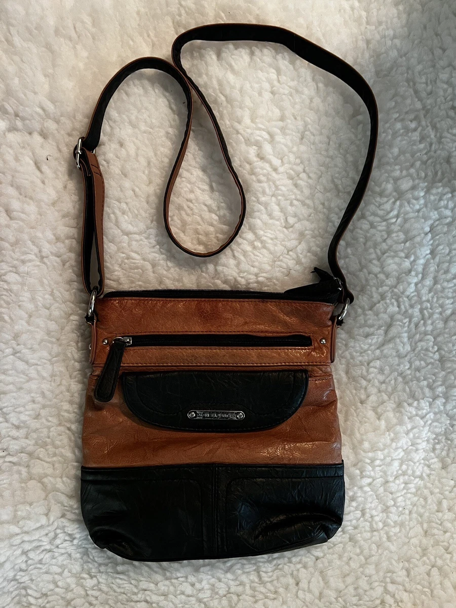 STONE MOUNTAIN Patina Leather Crossbody Shoulder Bag Purse Color