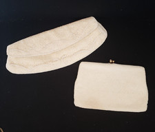 Vintage Richere Debbie Ivory Beaded Bags Clutch Purse Japan John Wind Imports