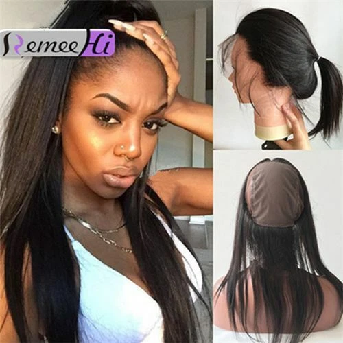 360 Lace Frontal Band with Wig Cap Pre Plucked Peruvian Virgin Human Hair  - Image 2 of 4