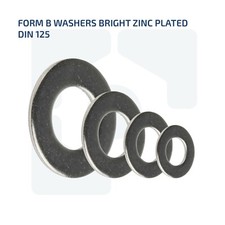 M14 THIN WASHERS FORM B FLAT WASHER WASHERS BRIGHT ZINC PLATED BZP DIN 125