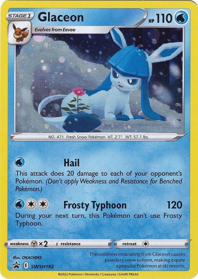 Glaceon SWSH192 SWSH: Sword & Shield Promo Cards - 1 of 1