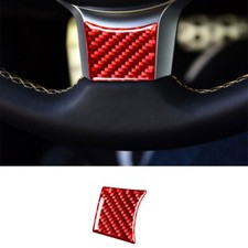 For Toyota 86 Subaru BRZ 2017-2019 Red Carbon Fiber Interior Steering Wheel Trim