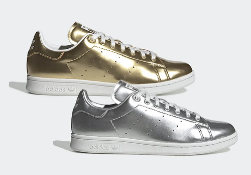 stan smith silver gold