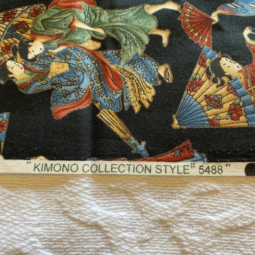 Kimono Collection Style 5488 Cotton Fabric 40 x 44 Asian figures Geisha Samurai - Picture 12 of 17