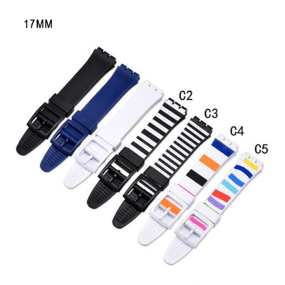 für Silikon-Ersatzarmband Swatch 16mm 17mm 19mm 20mm Sportarmband
