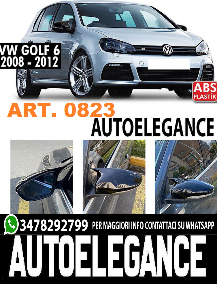 Cover Specchietto Retrovisore YOLISPA Per Golf 6 2009-2012 - Nero, In ABS - Foto 2