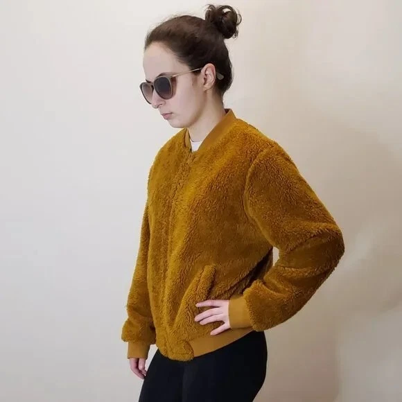 J crew sherpa bomber best sale jacket
