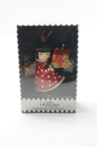 Vtg Mary Engelbreit ME Christmas Ornament Girl Holding Present Gift NEW - Picture 1 of 2