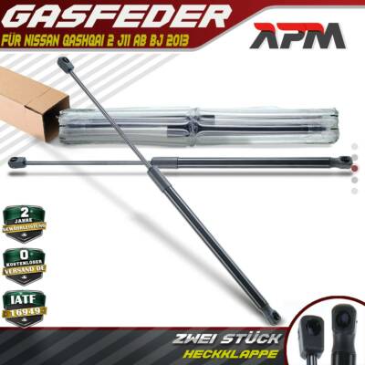 2x Gasfeder Heckklappe Kofferraum 530mm 425N Dämpfer für Nissan Qashqai 2 J11