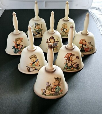 Goebel Hummel Bell Lot of 8 Signed 1978 1st Edition - 1985 TMK5 78