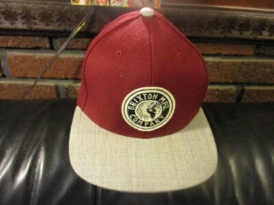 New W/O Tag BRIXTON MFG. COMPANY Logo Red/HGrey Snapback Hat Los