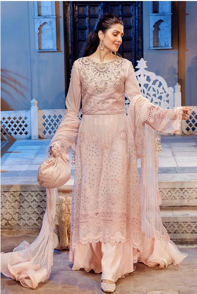 Mushq Pakistani Designer Stitched Original Suit Pink XS eBay