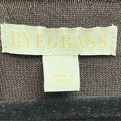 NUOVO maglione cardigan donna Ryegrass marrone scollo V bottoni manica lunga piccolo - Foto 5 di 10