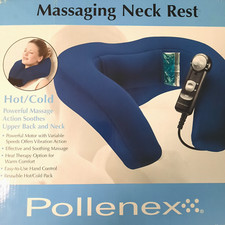 Pollenex by Conair Hot Cold Massaging Heat Neck Rest Vibrate Battery AC Travel