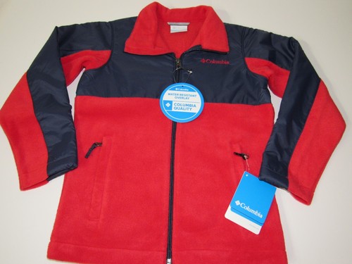 Columbia Nylon Overlay Fleece Jacket Big Boys Pick size S, M & Color Blue, Red - Picture 5 of 19