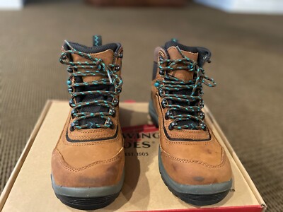 Red Wing Size 6.5 D Tradeswoman Boots Brown Work Safety Toe #2346