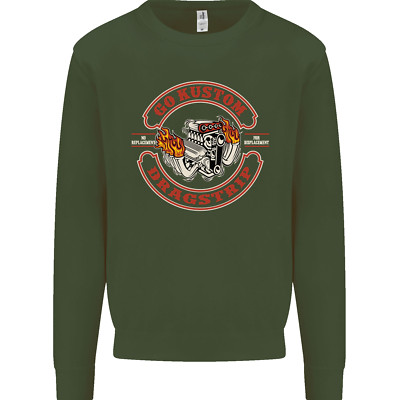 Go Custom Dragstrip Hot Rod Hotrod Dragster Kinder Sweatshirt Pullover