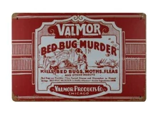 home decor stuff Valmor Bed Bug Murder metal tin sign