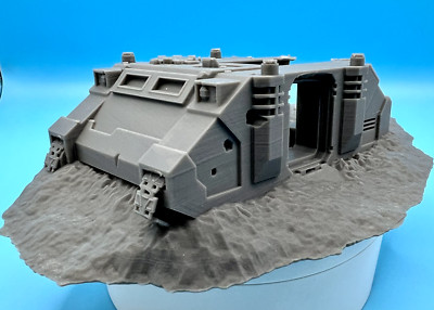 Sci-Fi Wrack-Geländestück   3D-gedruckt für Miniaturen-Tabletops (28 32 mm)