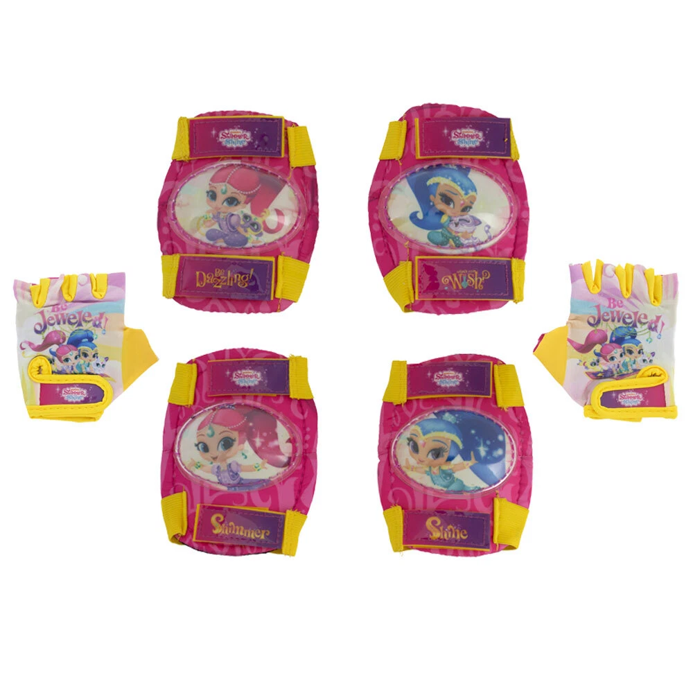 NEW Schwinn Princess Girls Shimmer Shine Elbow and Knee Pad Set with Gloves