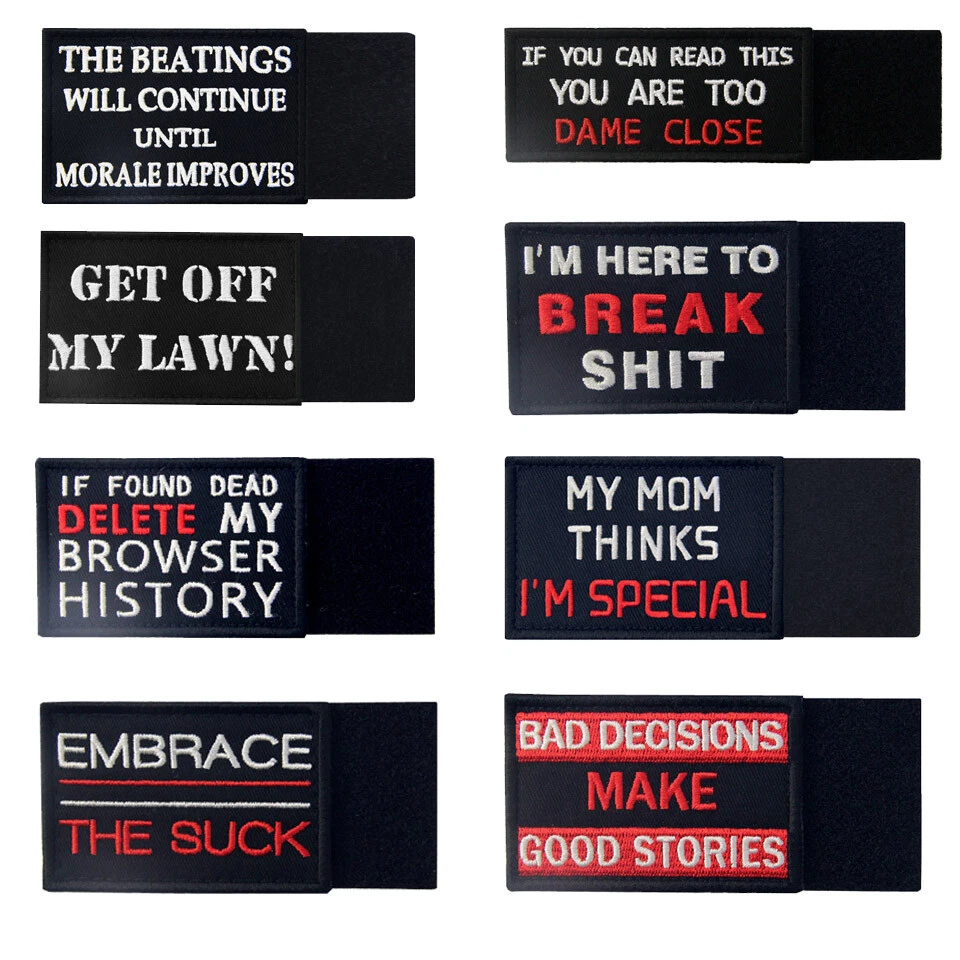 Embroidered Patches Sew On transfers Hook Loop applique badge emblem Many Choice - Image 4 of 4