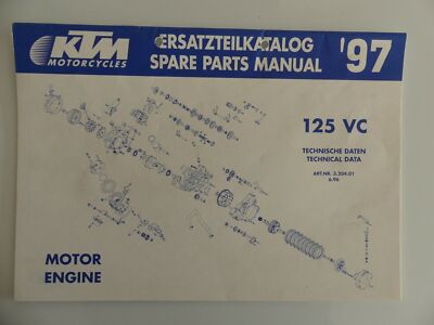 KTM Motor 125 VC Ersatzteilkatalog part list Engine 1997 B0790