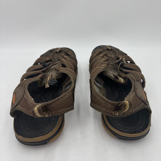 Sandali da trekking Keen Clearwater CNX in pelle marrone punta chiusa da uomo taglia 11? (LEGGI)