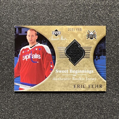 2006-07 UD Swee Shot ERIC FEHR #160 Sweet Beginnings RC JERSEY 339/499