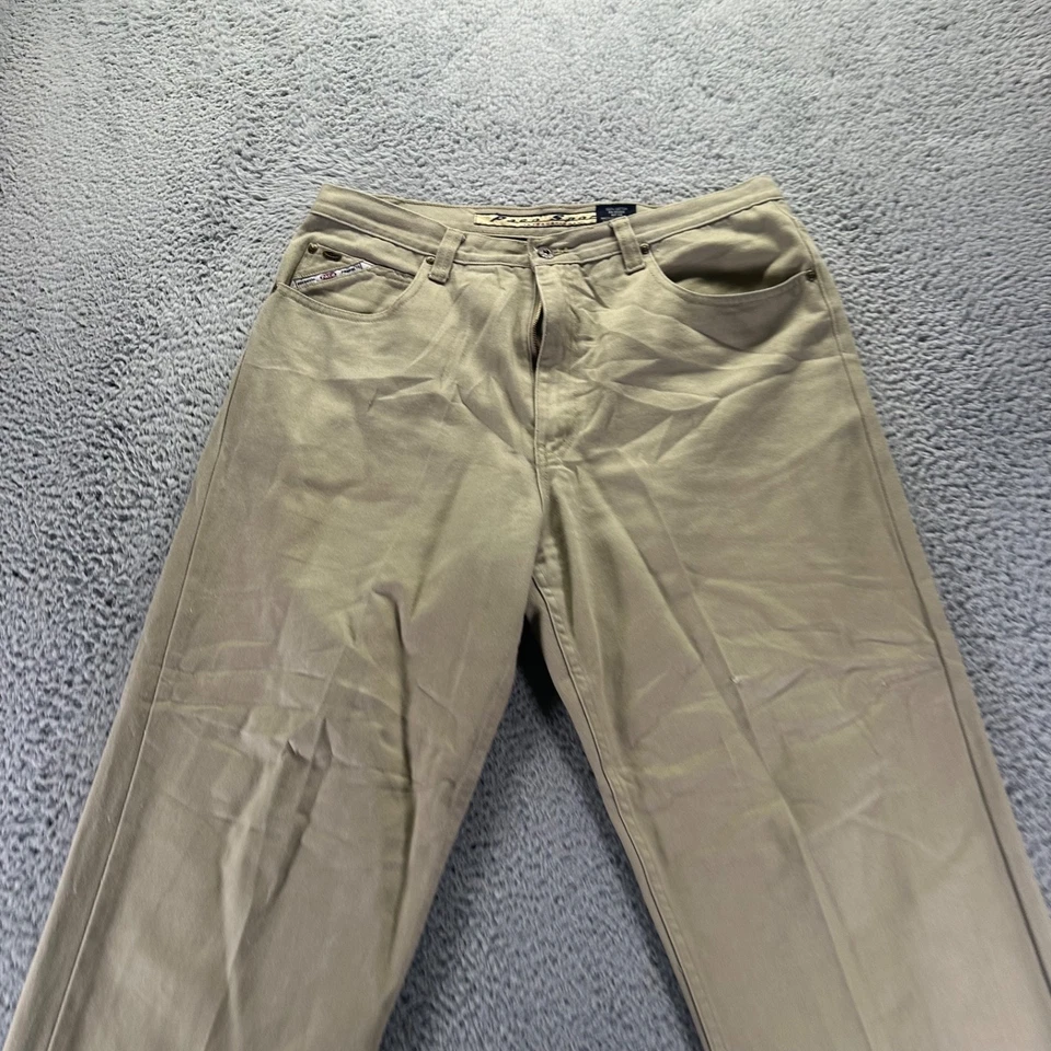 Pantalones de mezclilla deportivos vintage Paco para hombre 38x30 beige algodón holgados relajados Foto 2 de 4