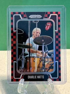 2025 Panini Prizm The Rolling Stones Charlie Watts Black & Red Checker #12 /179