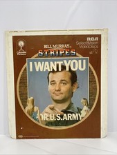 STRIPES Movie CED Videodisc Bill Murray John Candy Comedy Vintage 1982