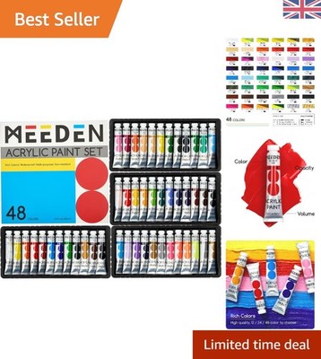 48 Farben Heavy Body Acrylfarben Set - schnelltrocknend und wasserfest zum Basteln