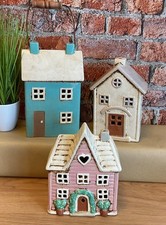 **SLIGHT SECONDS** Village Pottery  Set of 3 Large Tealight Holders Bundle 7