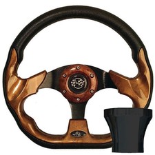 Kit D'Adaptateur De Volant En Bois Noir Pour Chariot De Golf Yamaha G2-G29